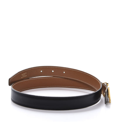 Hermes Box Courchevel 24mm Constance H Belt 70 Black Gold 5 of 7