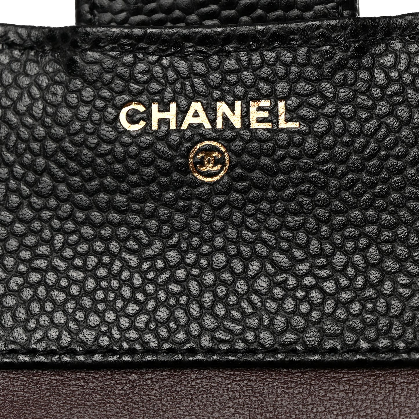 Caviar Quilted Compact Flap Wallet Black