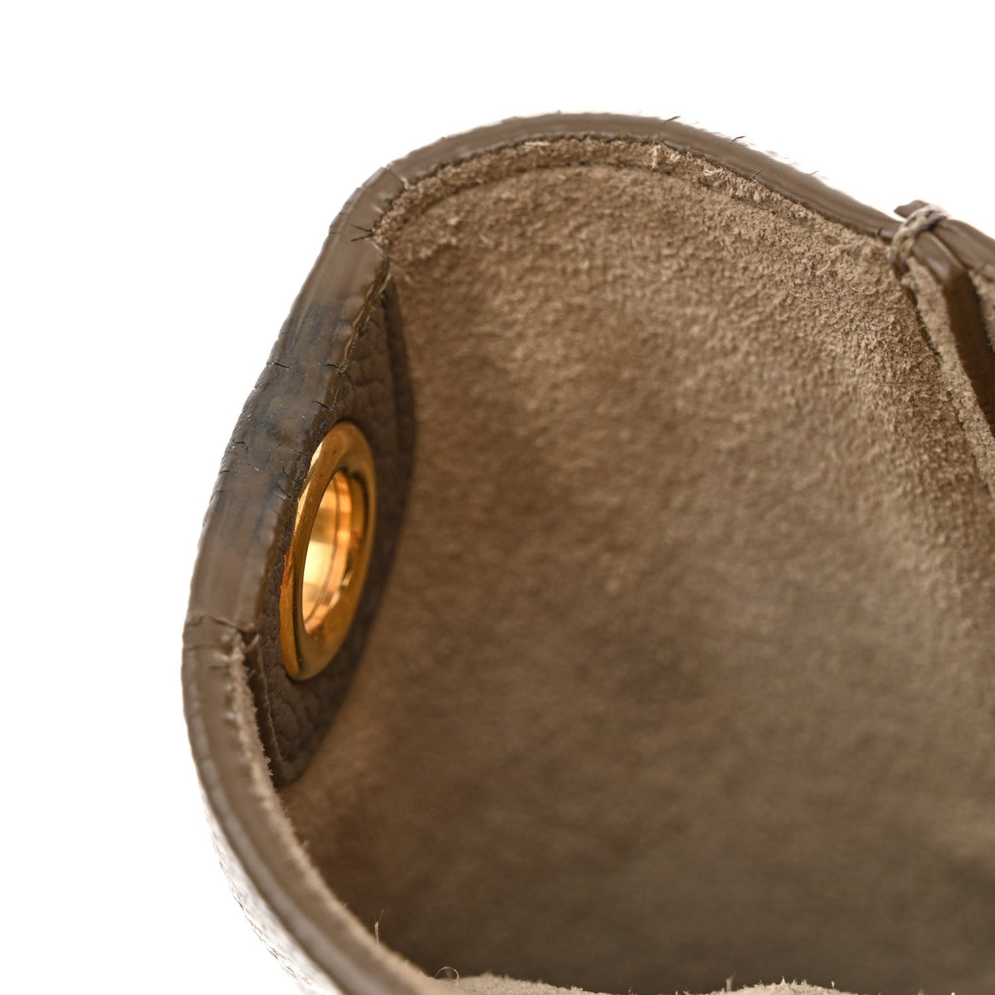 Soft Grained Calfskin Small Sangle Bucket Bag Taupe