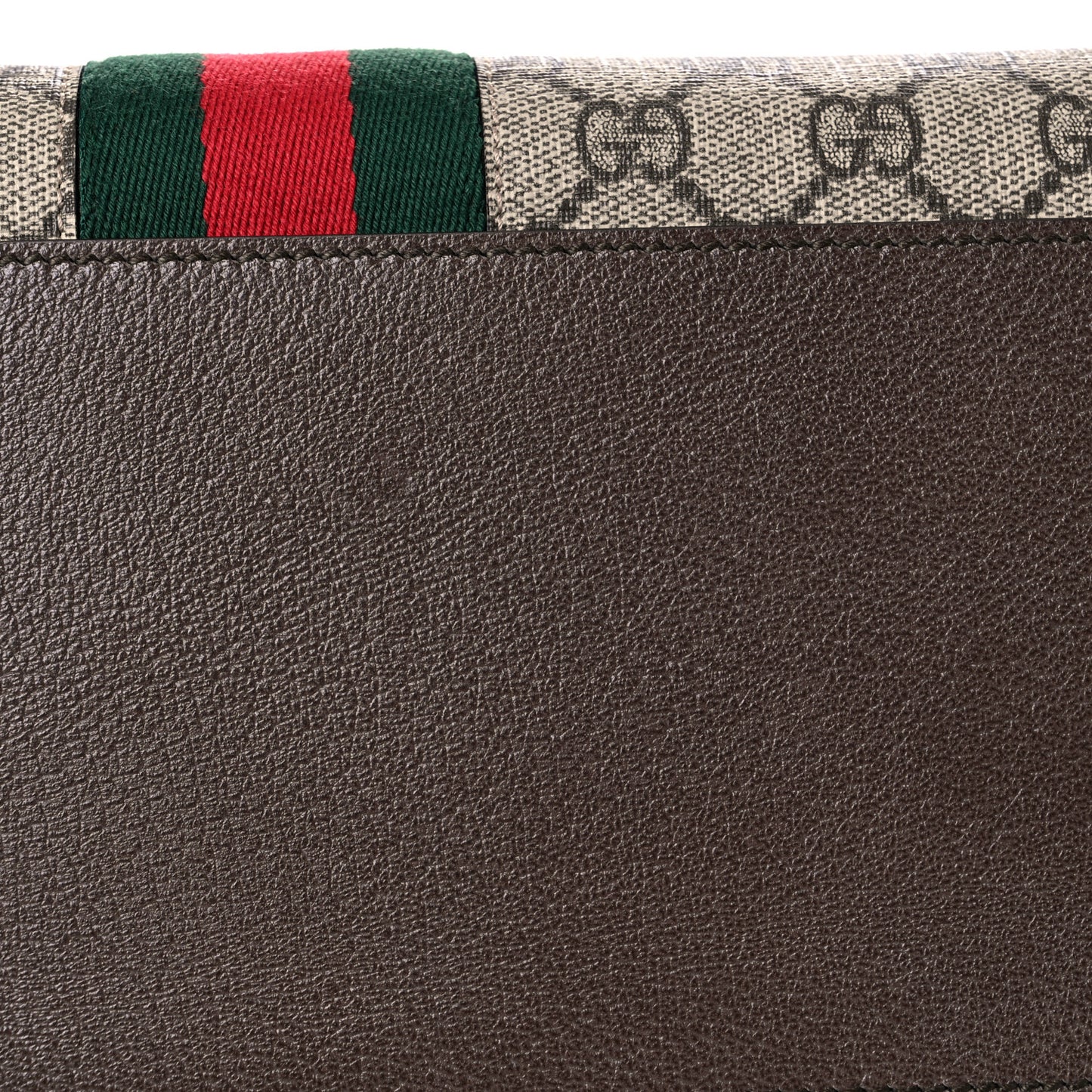 GG Supreme Monogram Web Medium Ophidia Tote Bag Brown