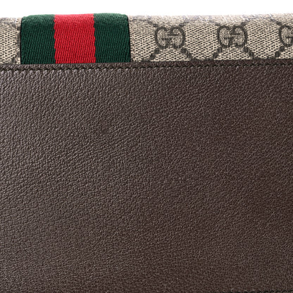 Gucci GG Supreme Monogram Web Medium Ophidia Tote Bag Brown 10 of 11