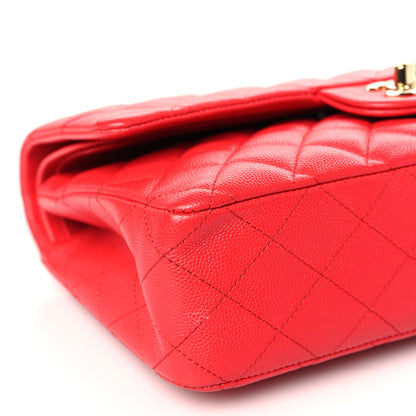 Chanel Caviar Quilted Medium Double Flap Red 8 of 9