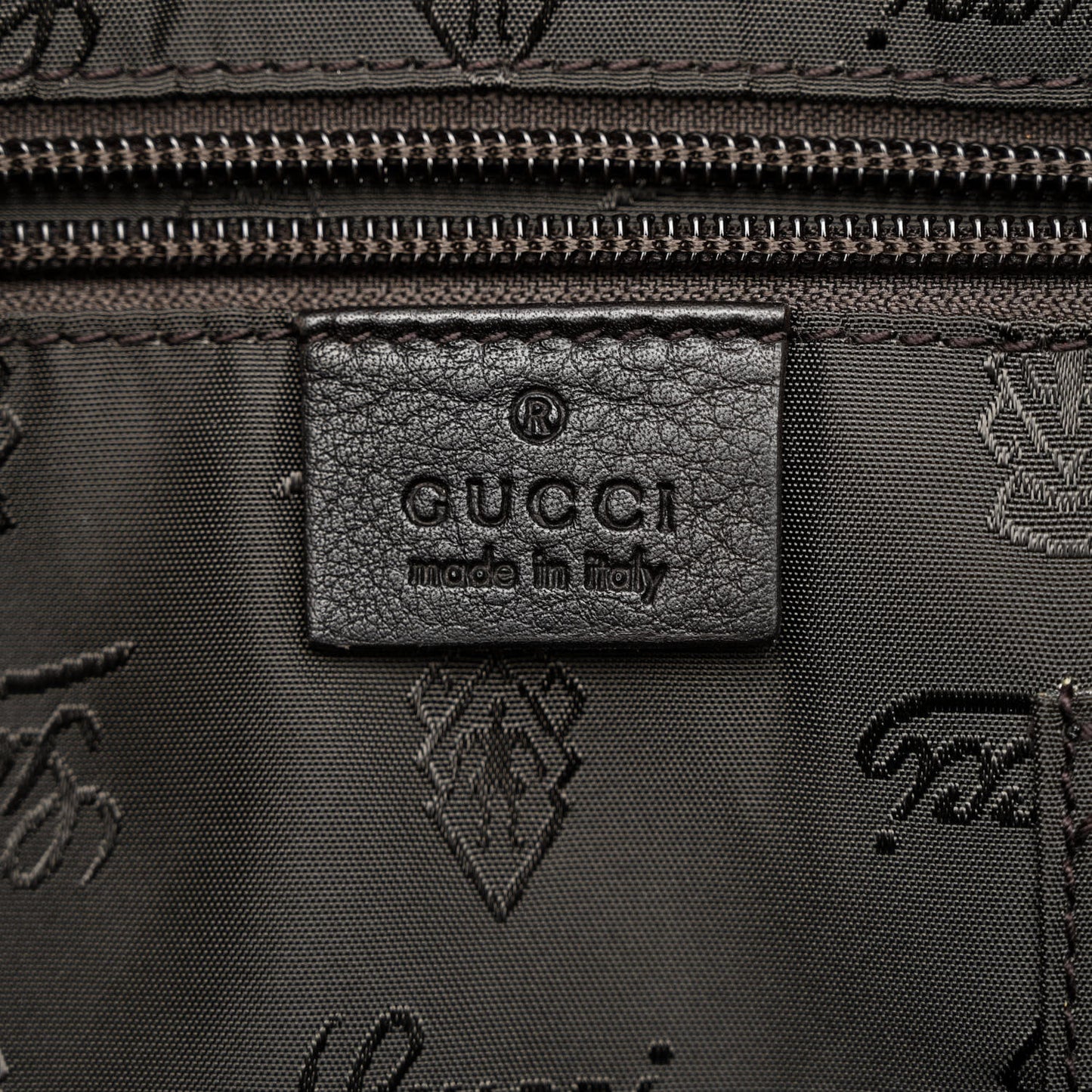 Guccissima Medium Flat Messenger Bag Dark Brown