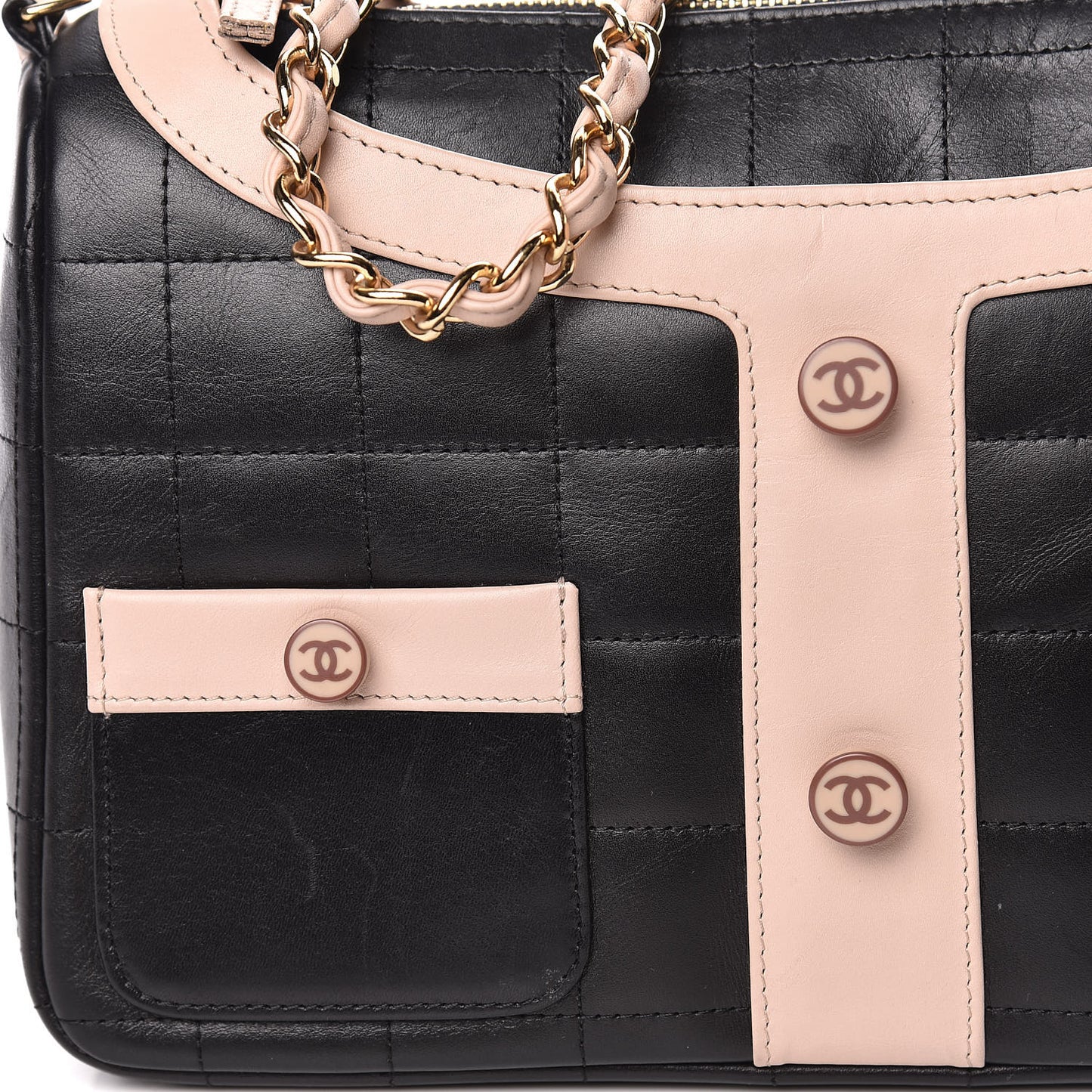 Calfskin Quilted Small Girl Shoulder Bag Black