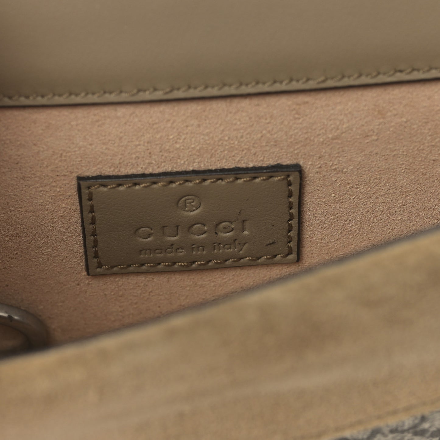 GG Supreme Monogram Super Mini Dionysus Shoulder Bag Taupe