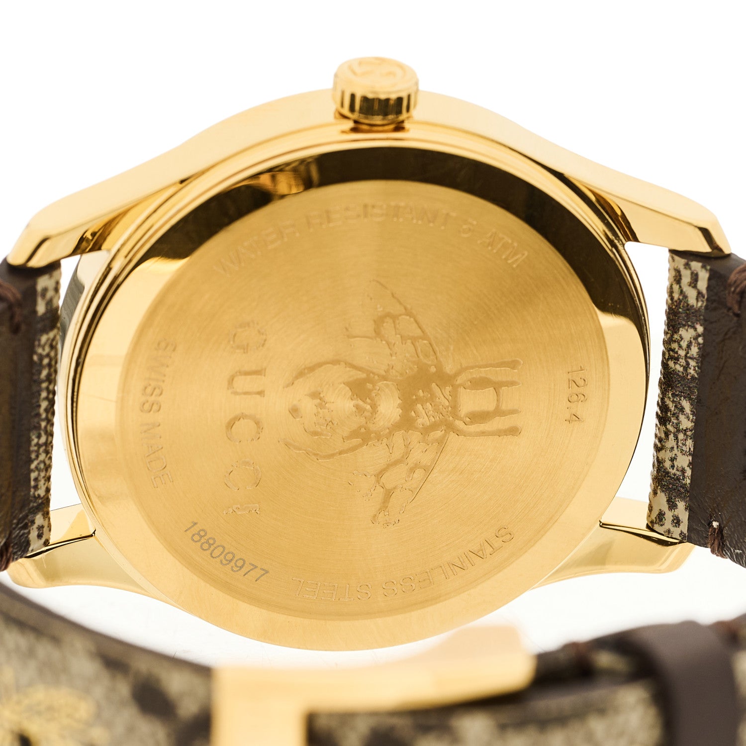Gucci Stainless Steel Canvas 38mm G-Timeless GG Supreme Bee Quartz