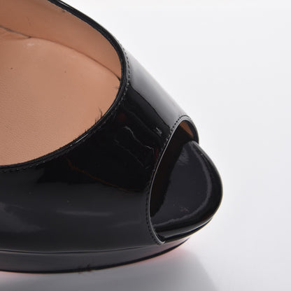Christian Louboutin Patent Lady Peep 150 Pumps 39 Black 10 of 11