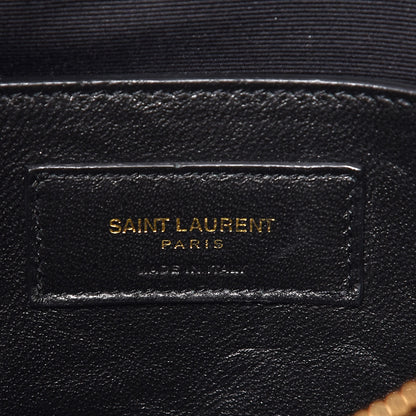 Saint Laurent Sheepskin Matelasse Chevron Monogram Large College Satchel Cognac 8 of 14