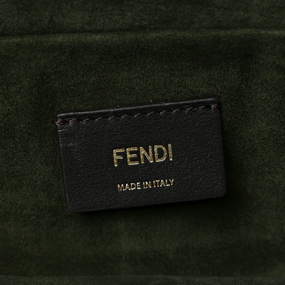 Fendi Hagfish Medium Chevron Quilted Mamma Baguette Forrest Green 6 of 10