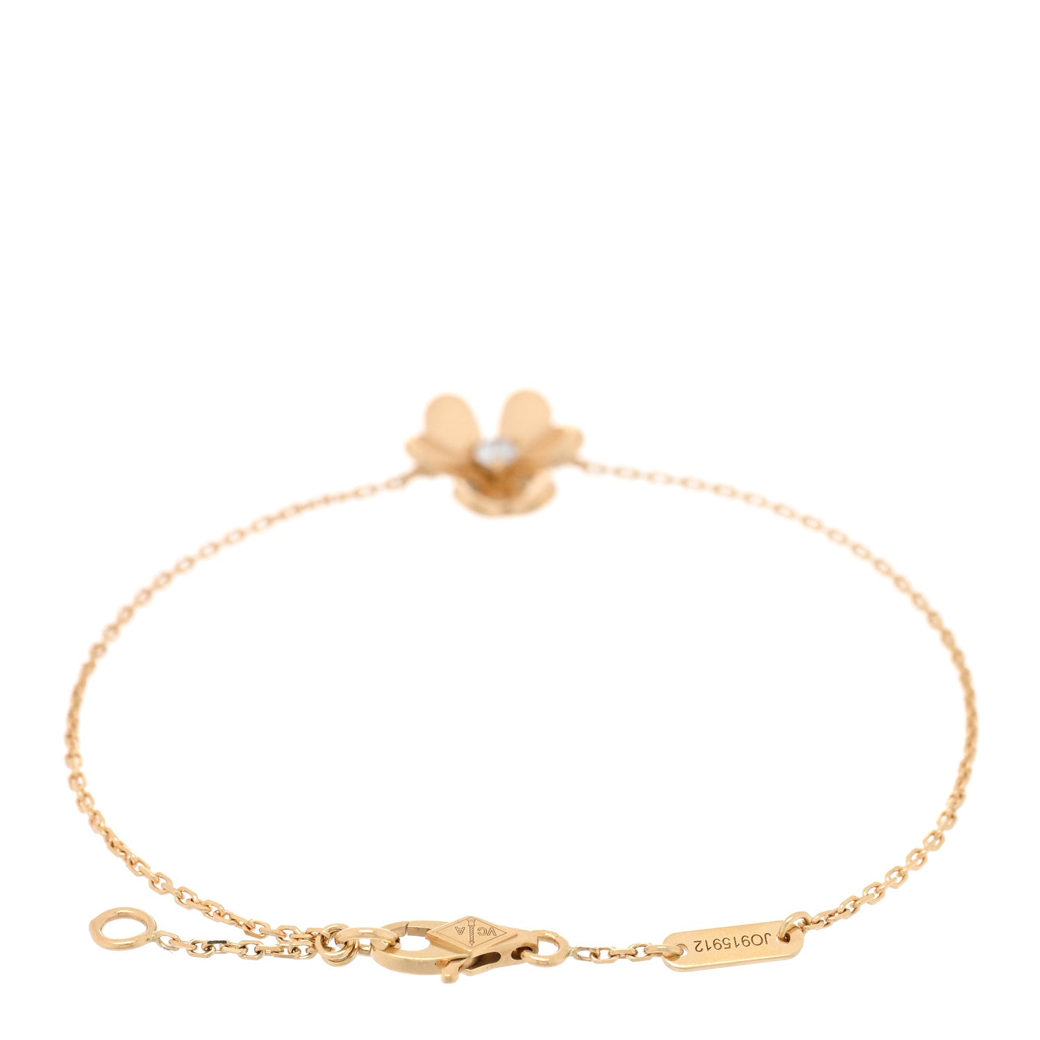 Van Cleef & Arpels 18K Yellow Gold Diamond Mini Frivole Bracelet 2 of 4