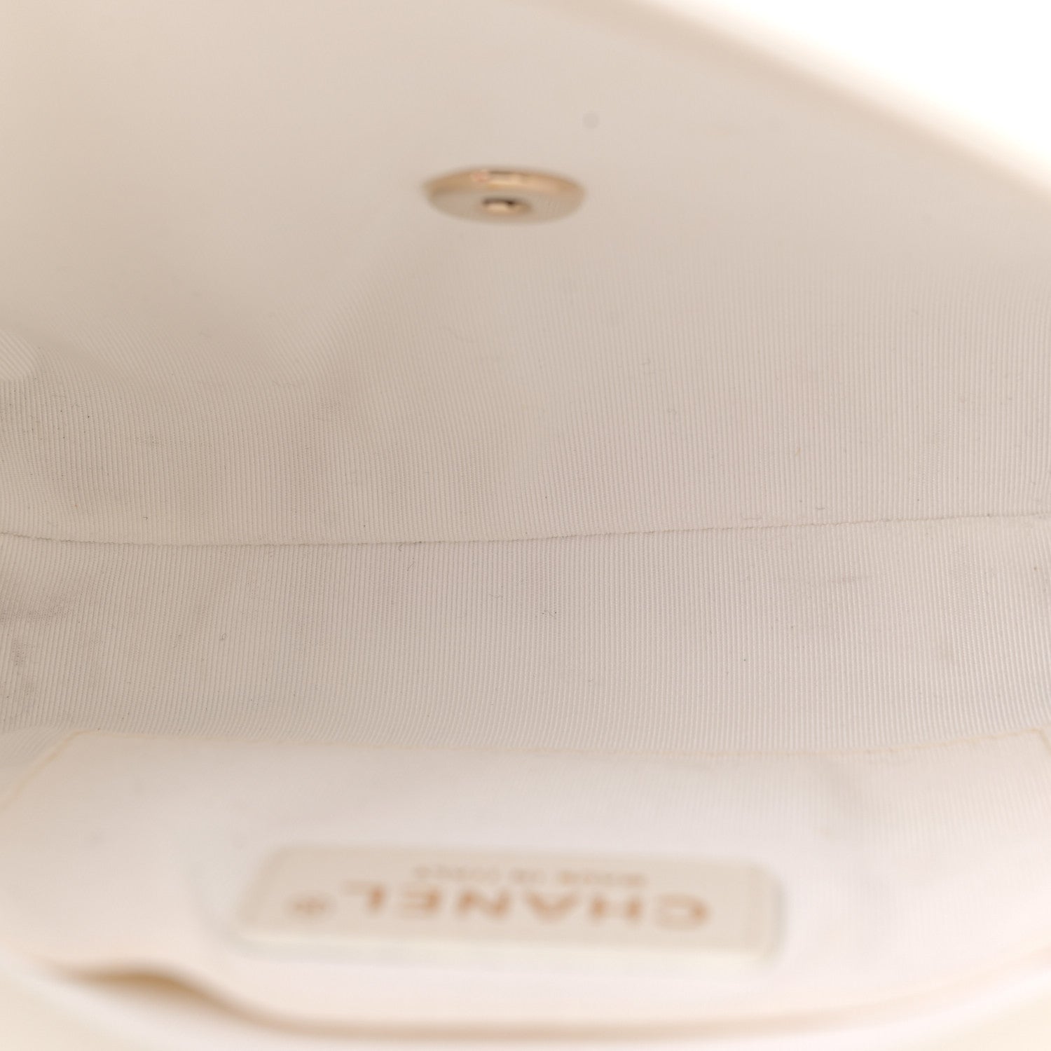 Chanel Calfskin Stitched Small Covered CC Flap Bag White 5 of 13