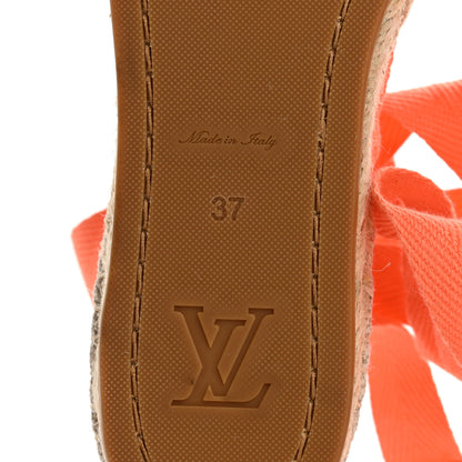 Louis Vuitton Canvas Monogram Starboard Espadrille Flats 37 Blue 8 of 9