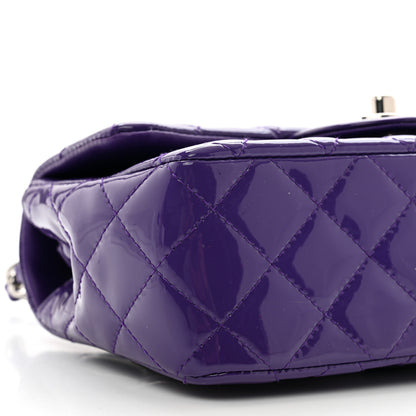 Chanel Patent Quilted Mini Rectangular Flap Purple 9 of 10