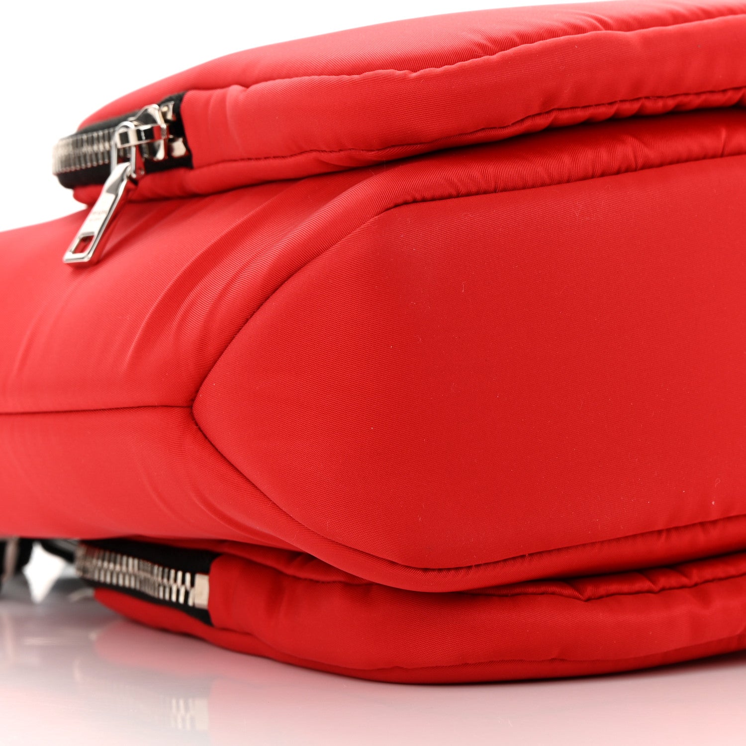 Prada Tessuto Nylon Pocket Small Cargo Tote Rosso Black 8 of 9