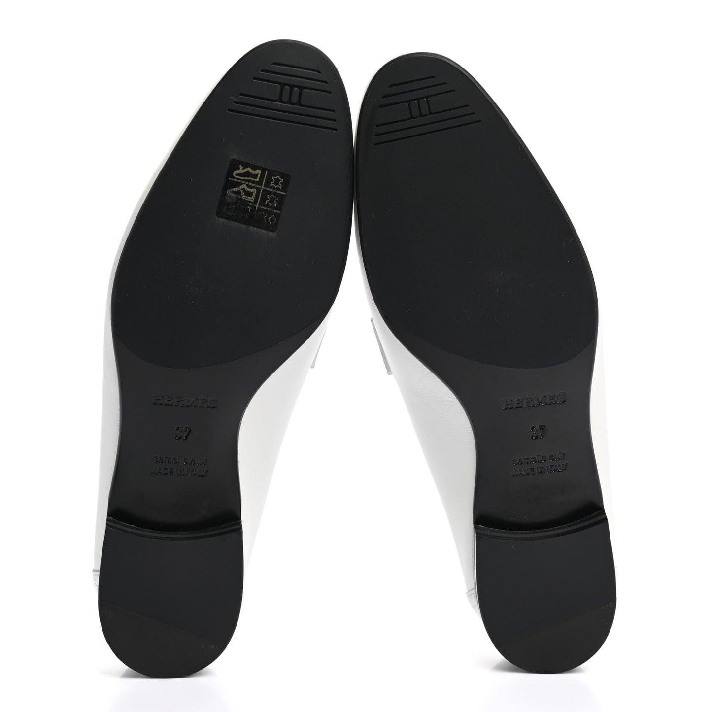 Calfskin Womens Royal Loafers 37 White