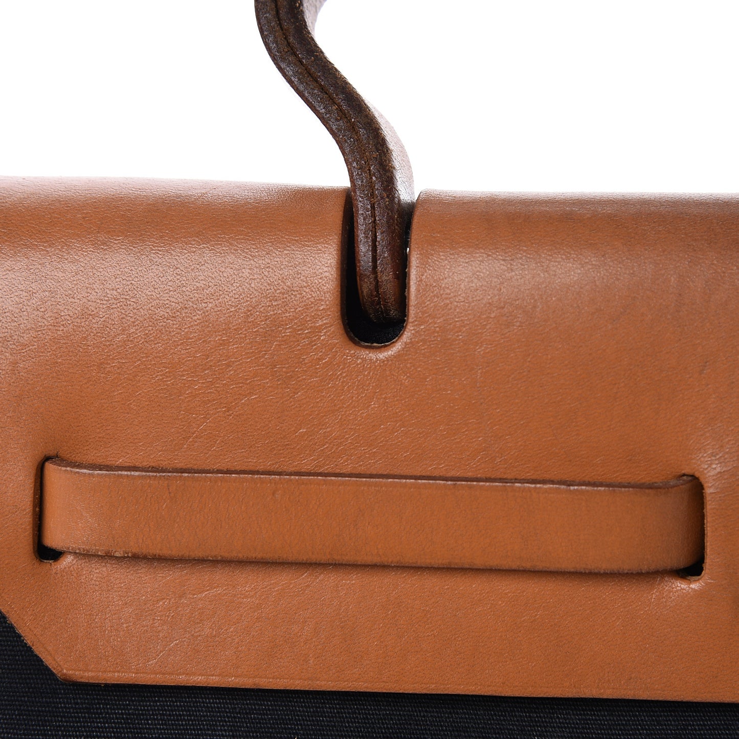 Toile Vache Calfskin Herbag PM 30 Black Natural