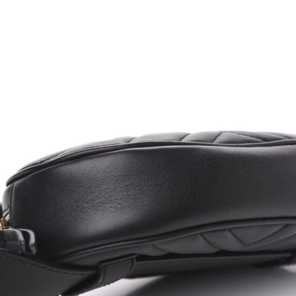 Gucci Calfskin Matelasse GG Marmont Belt Bag 105 42 Black 10 of 12