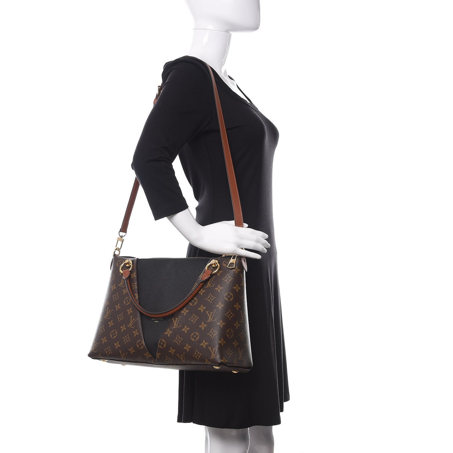 Monogram V Tote MM Black