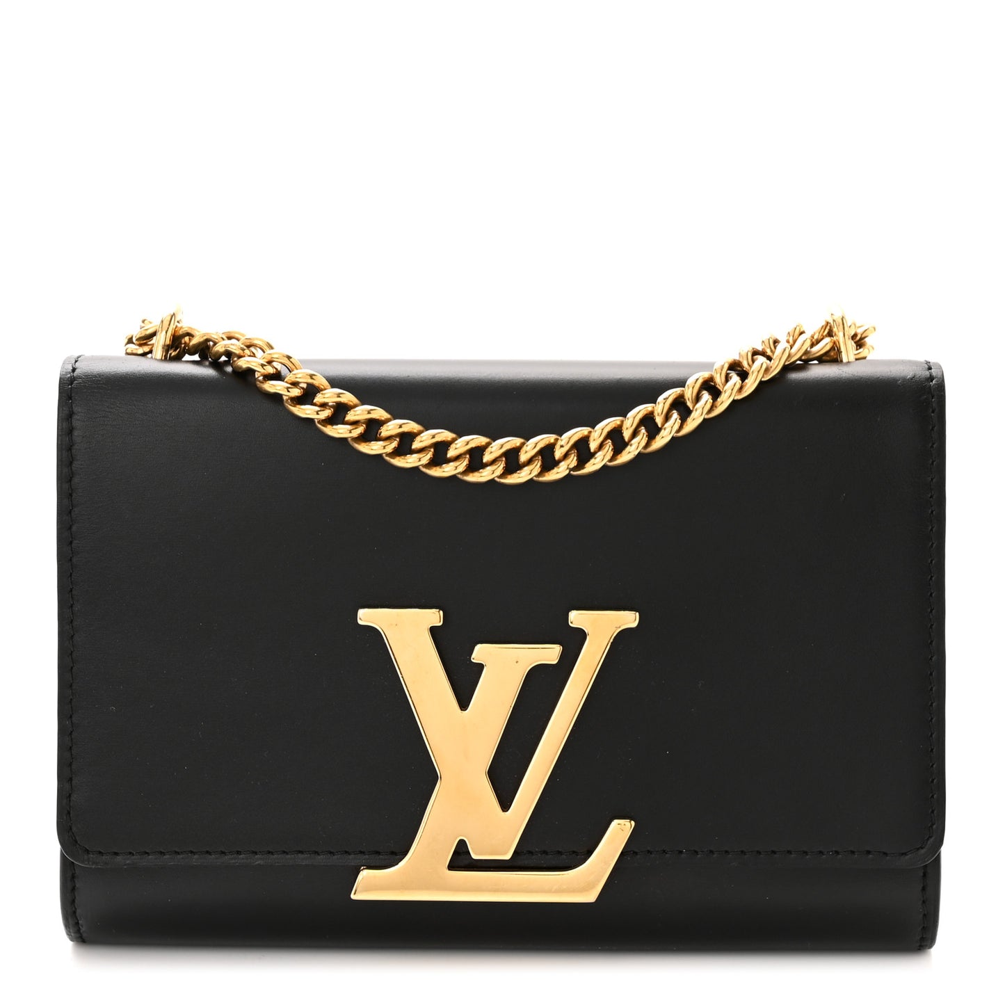 Calfskin Chain Louise MM Black