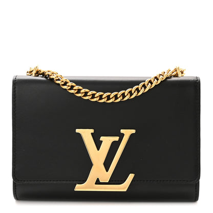 Louis Vuitton Calfskin Chain Louise MM Black 1 of 9