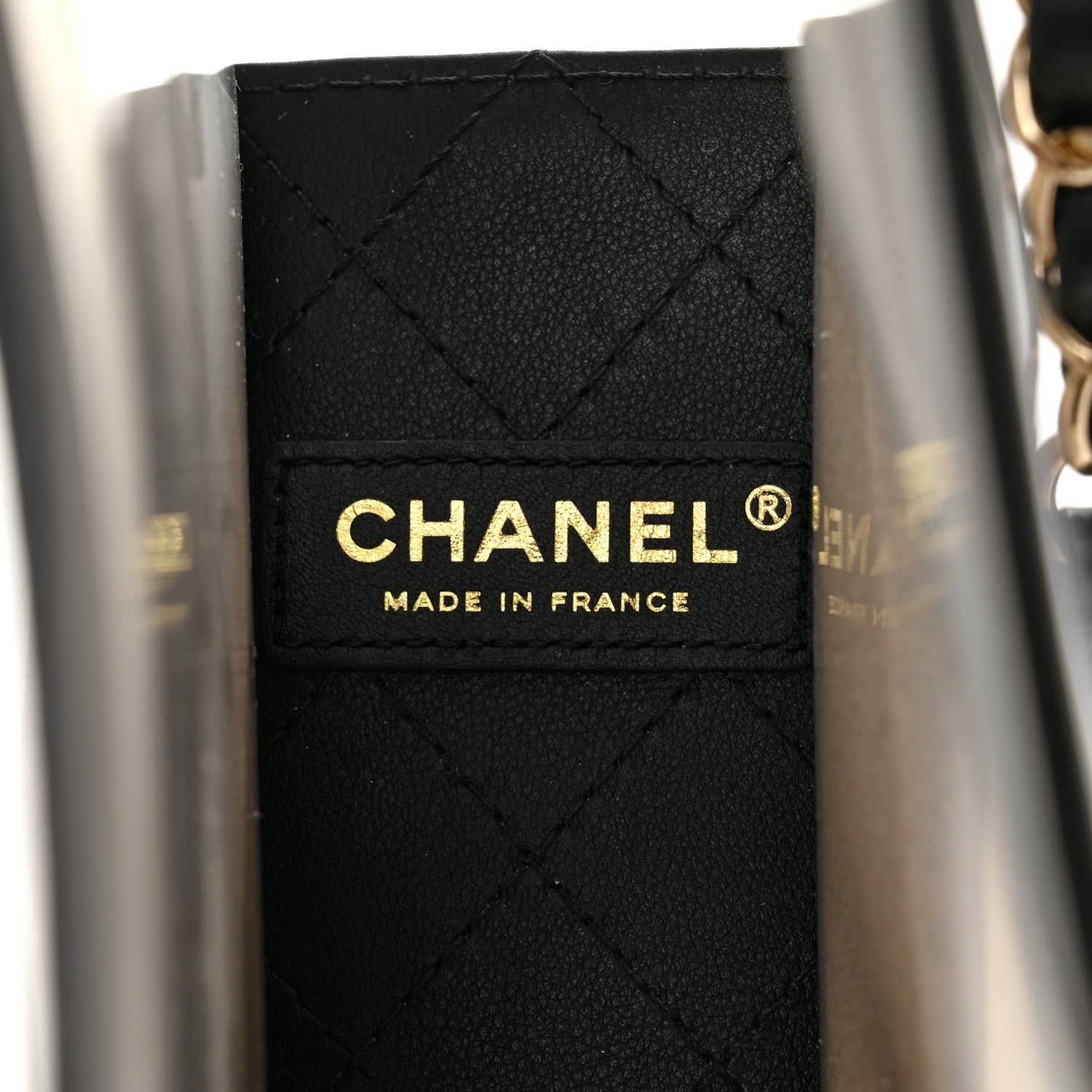 Chanel Lambskin PVC Sand By The Sea Flap With Pearl Strap Black 6 of 11