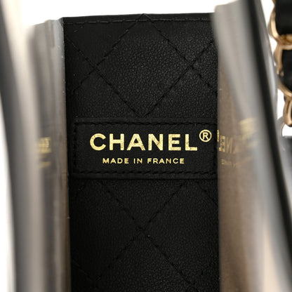 Chanel Lambskin PVC Sand By The Sea Flap With Pearl Strap Black 6 of 11