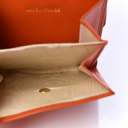 Chanel Goatskin Compact Double Sided Wallet Orange 12 of 12