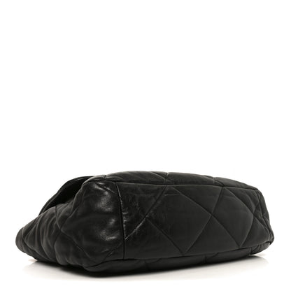 Chanel Lambskin Quilted Maxi Chanel 19 Flap Black 4 of 10