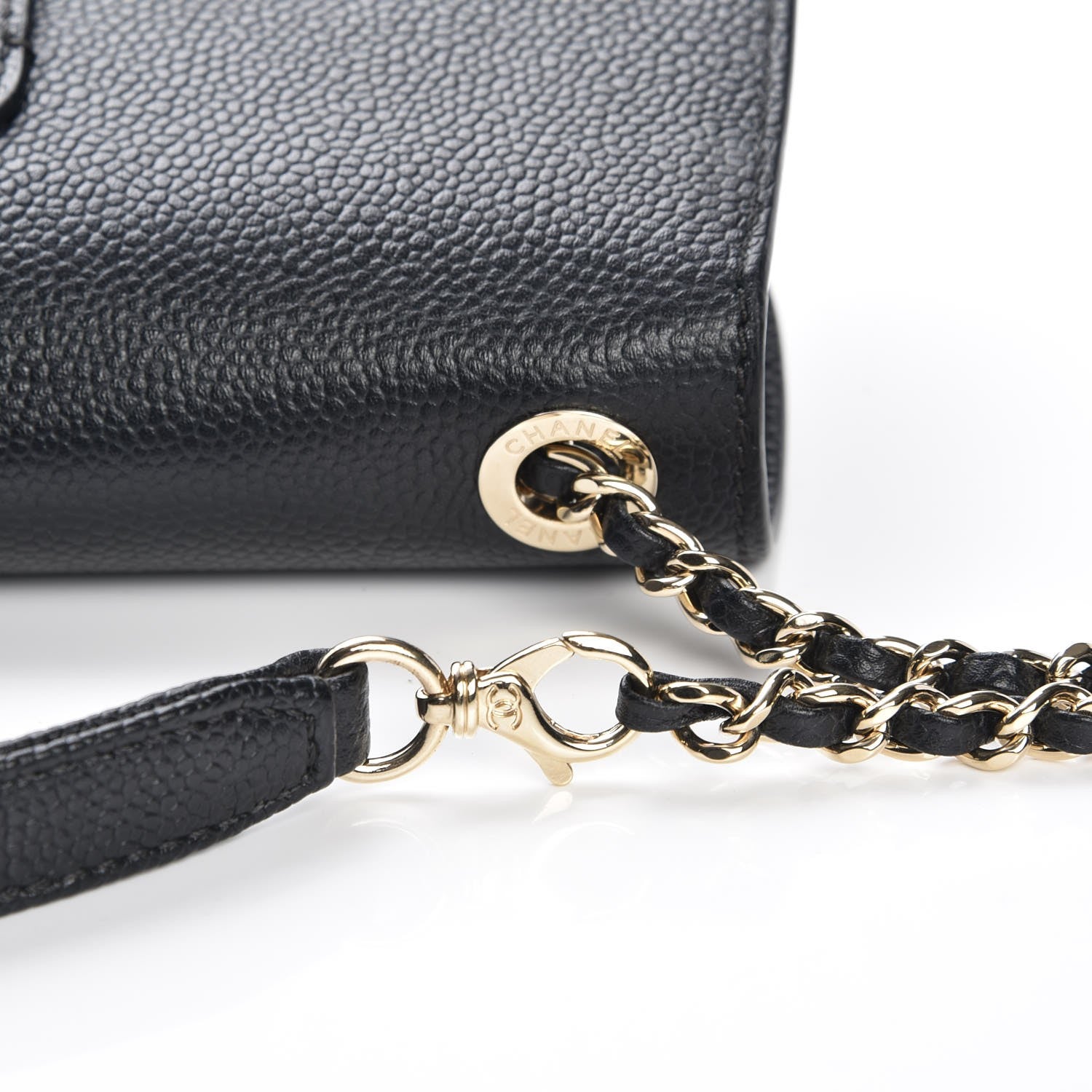 Chanel Caviar Mini Chain Flap Bag Black 8 of 9