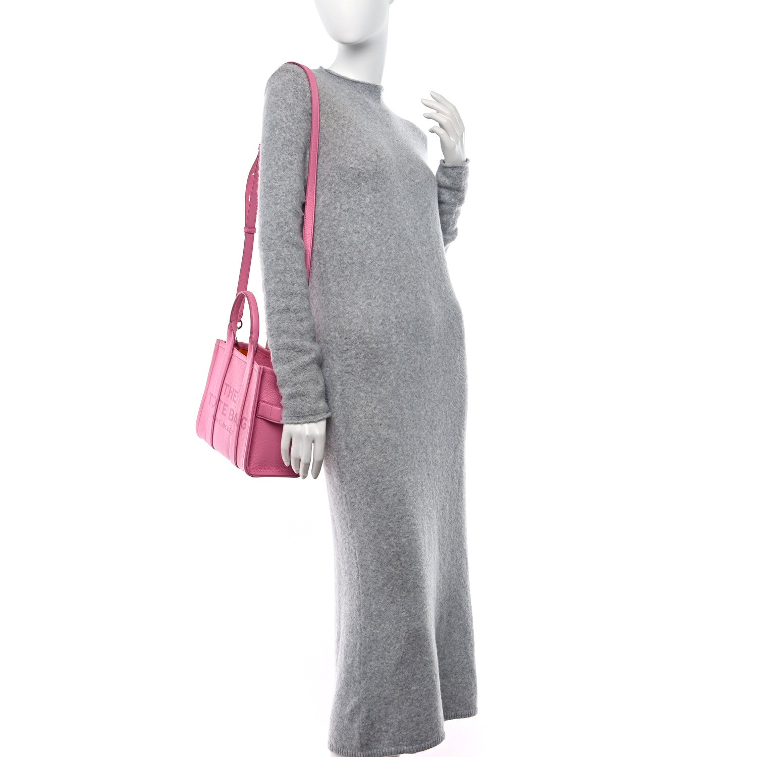 Marc Jacobs Grained Calfskin Small The Tote Bag Candy Pink 2 of 13