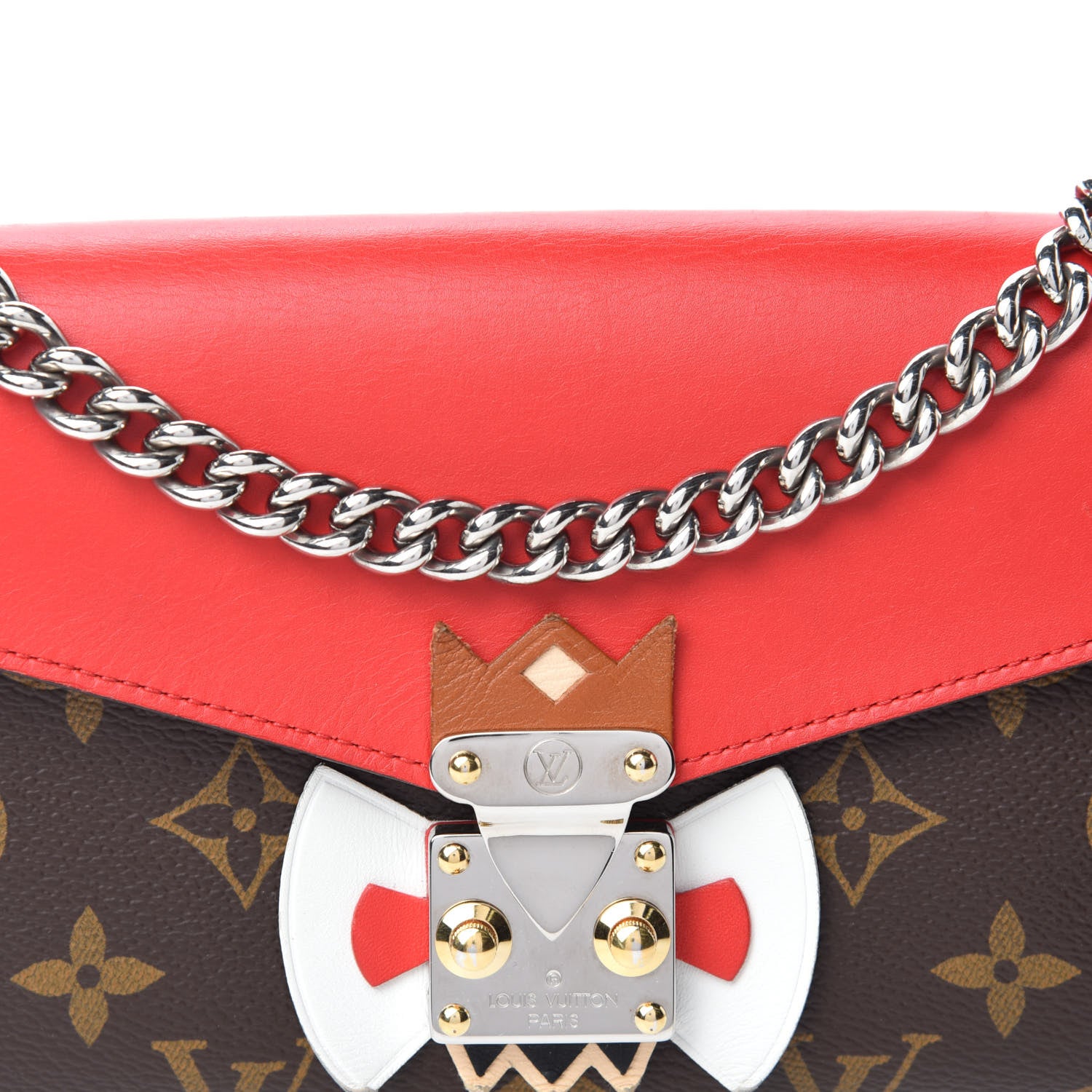 Louis Vuitton Monogram Tribal Mask Chain Wallet Rouge 10 of 10