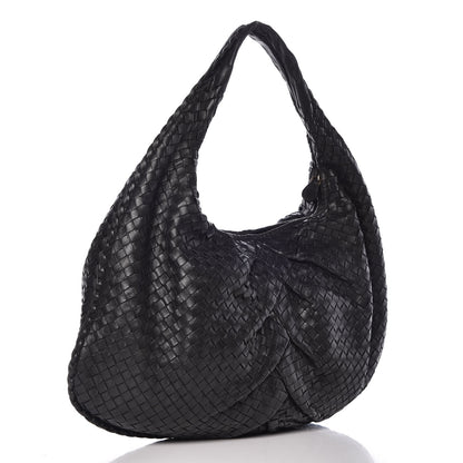 Bottega Veneta Nappa Intrecciato Pleated Large Veneta Hobo Black 3 of 14