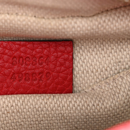 Gucci Pebbled Calfskin Small Soho Disco Bag Vibrant Red 7 of 13