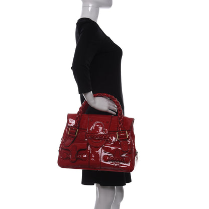 Valentino Garavani Patent Large Histoire Red 2 of 10