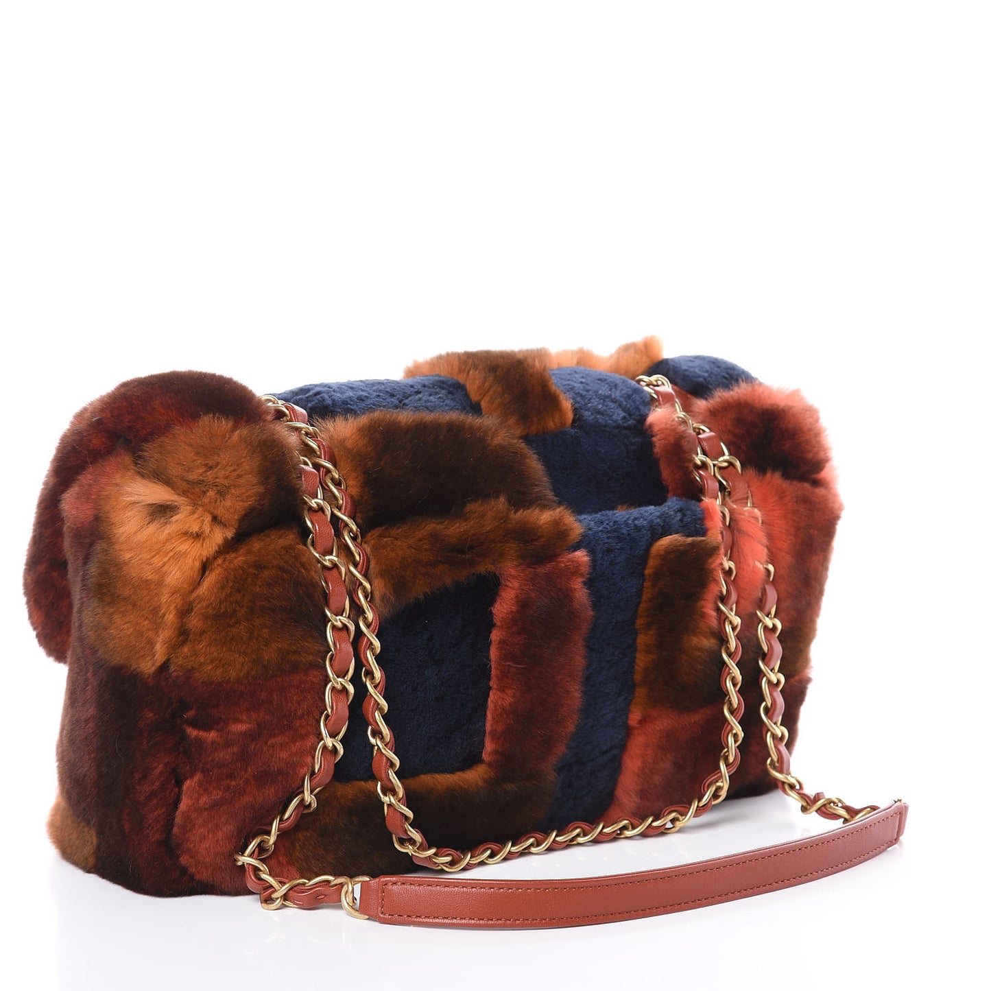 Orylag Lambskin Medium Flap Blue Orange