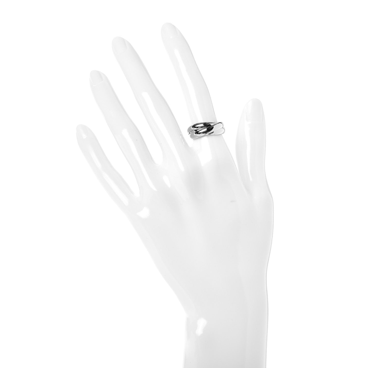 Cartier 18K White Gold Classic Trinity Ring 51 5.75 2 of 6