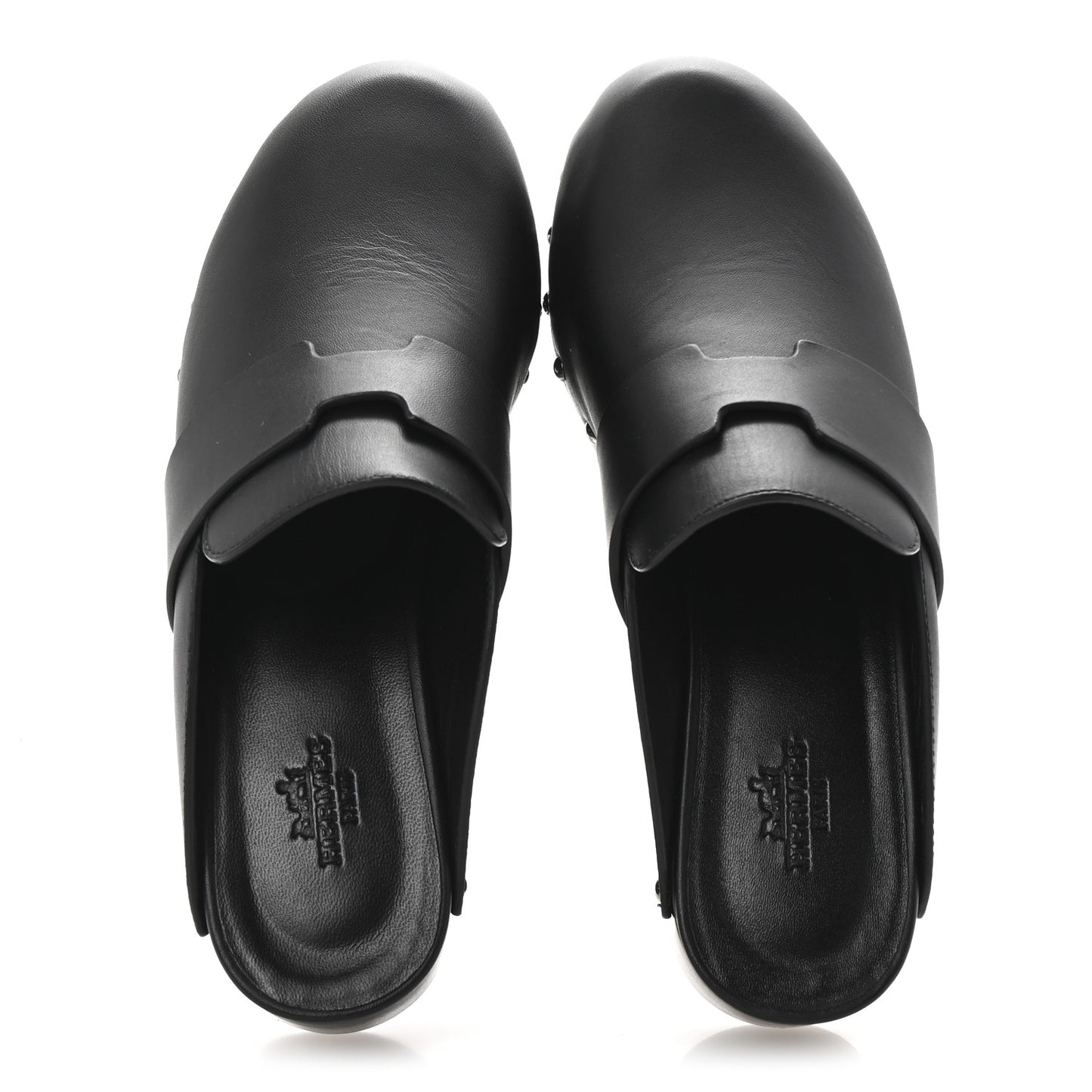 Calfskin Calya Mules 35 Black