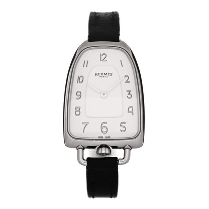 Hermes Stainless Steel Barenia 26mm Galop Quartz Watch Noir 1 of 5