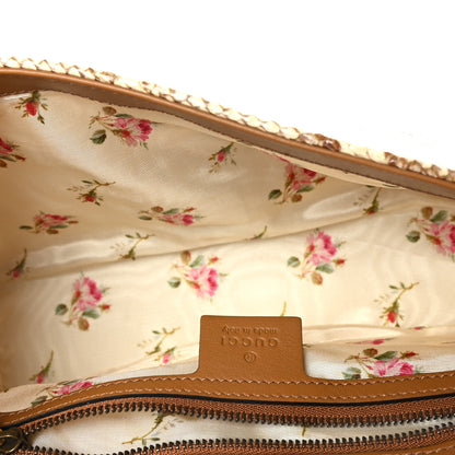 Gucci Raffia Elaphe Matelasse Small GG Marmont Shoulder Bag Natural Cream Brown 5 of 9