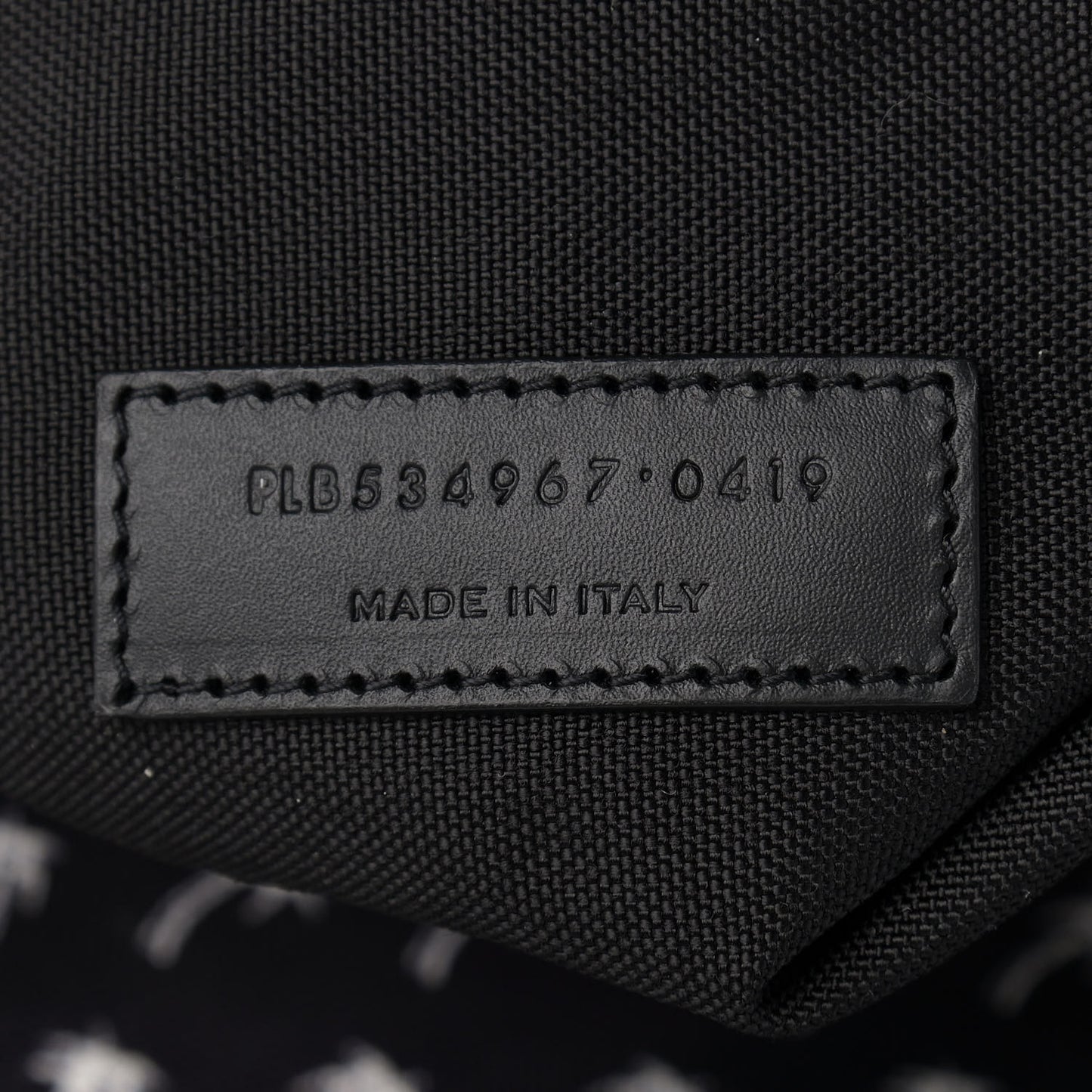 Canvas Palm Tree Print City Backpack Black White