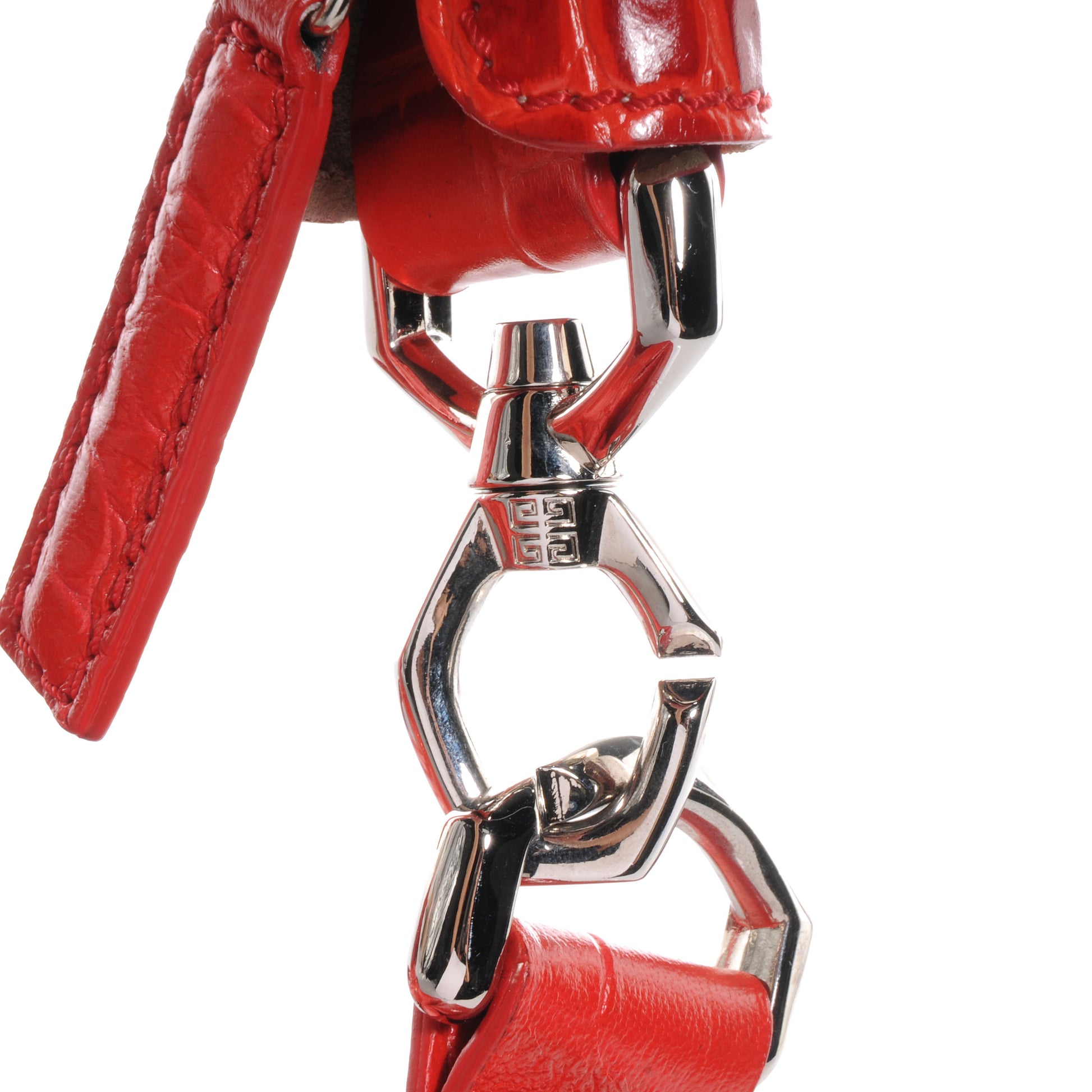 Givenchy Calfskin Crocodile Embossed Large Nightingale Red 9 of 9
