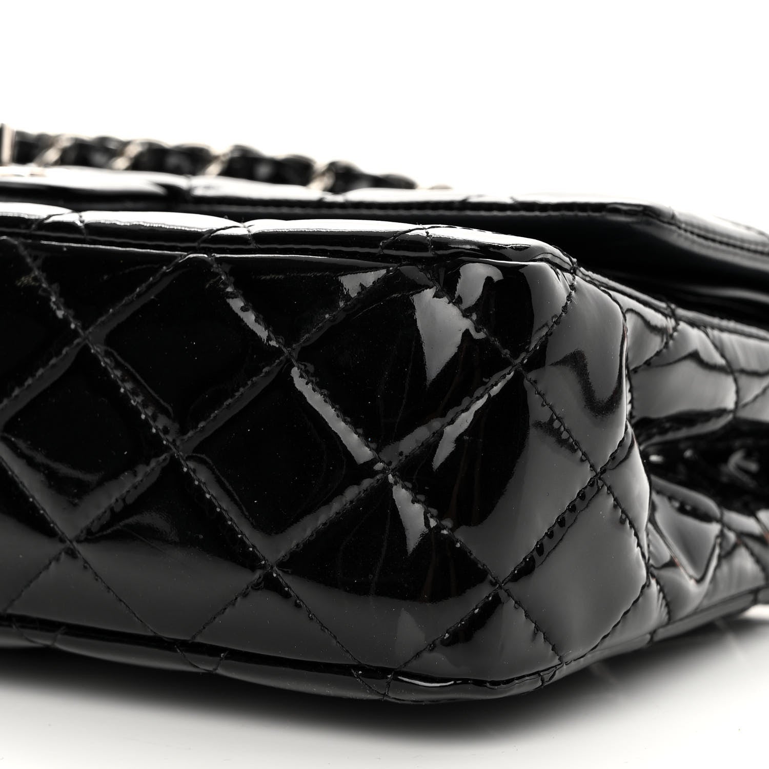 Chanel Patent Quilted Medium Double Flap Black 10 of 12