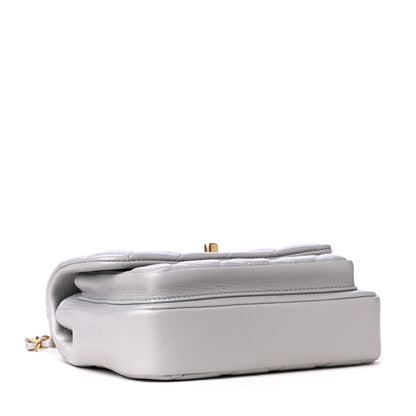 Chanel Calfskin Quilted Top Handle Flap Light Grey 3 of 4