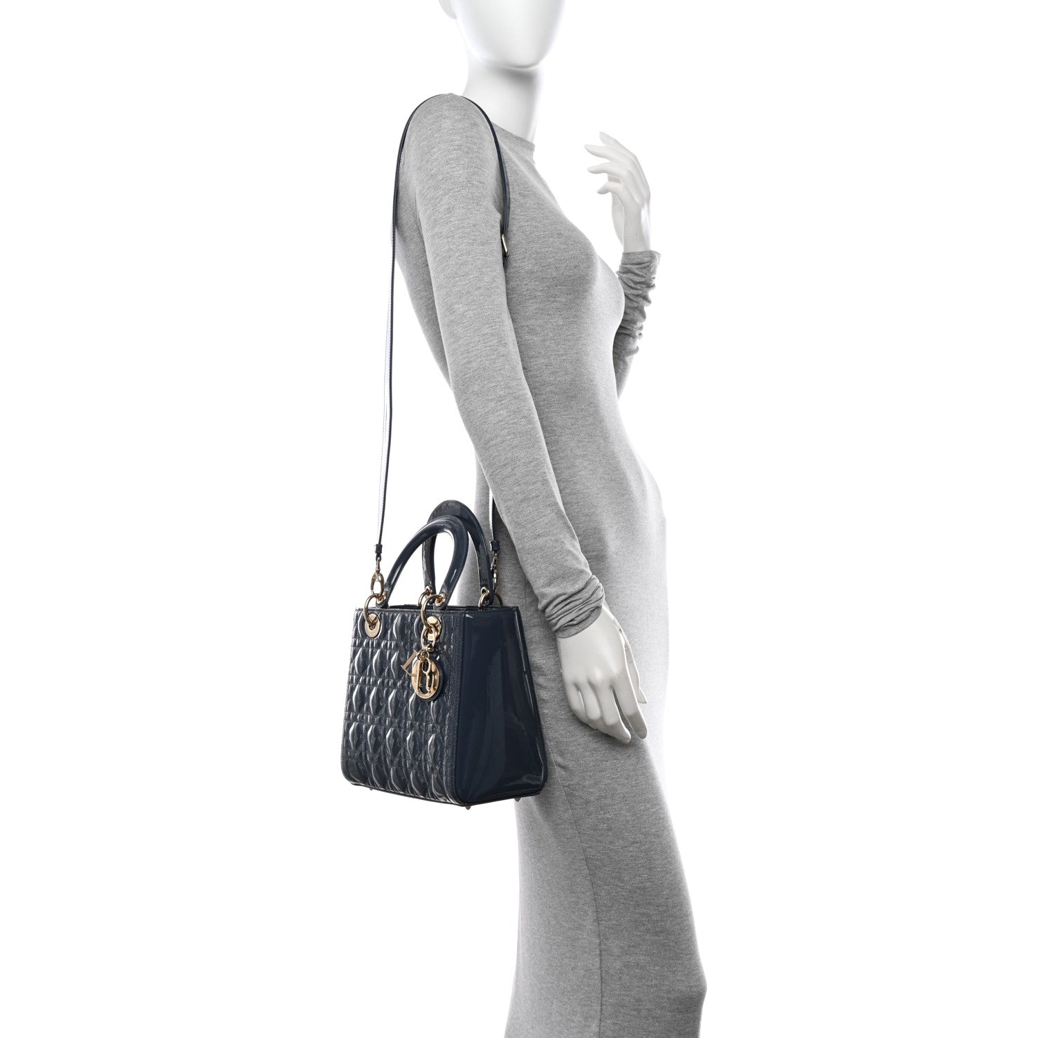 Christian Dior Patent Cannage Medium Lady Dior Cloud Blue 2 of 10