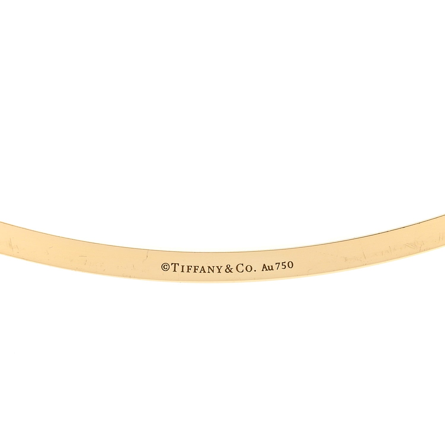 Tiffany 18K Yellow Gold Extra Large T Smile Pendant Necklace 4 of 4