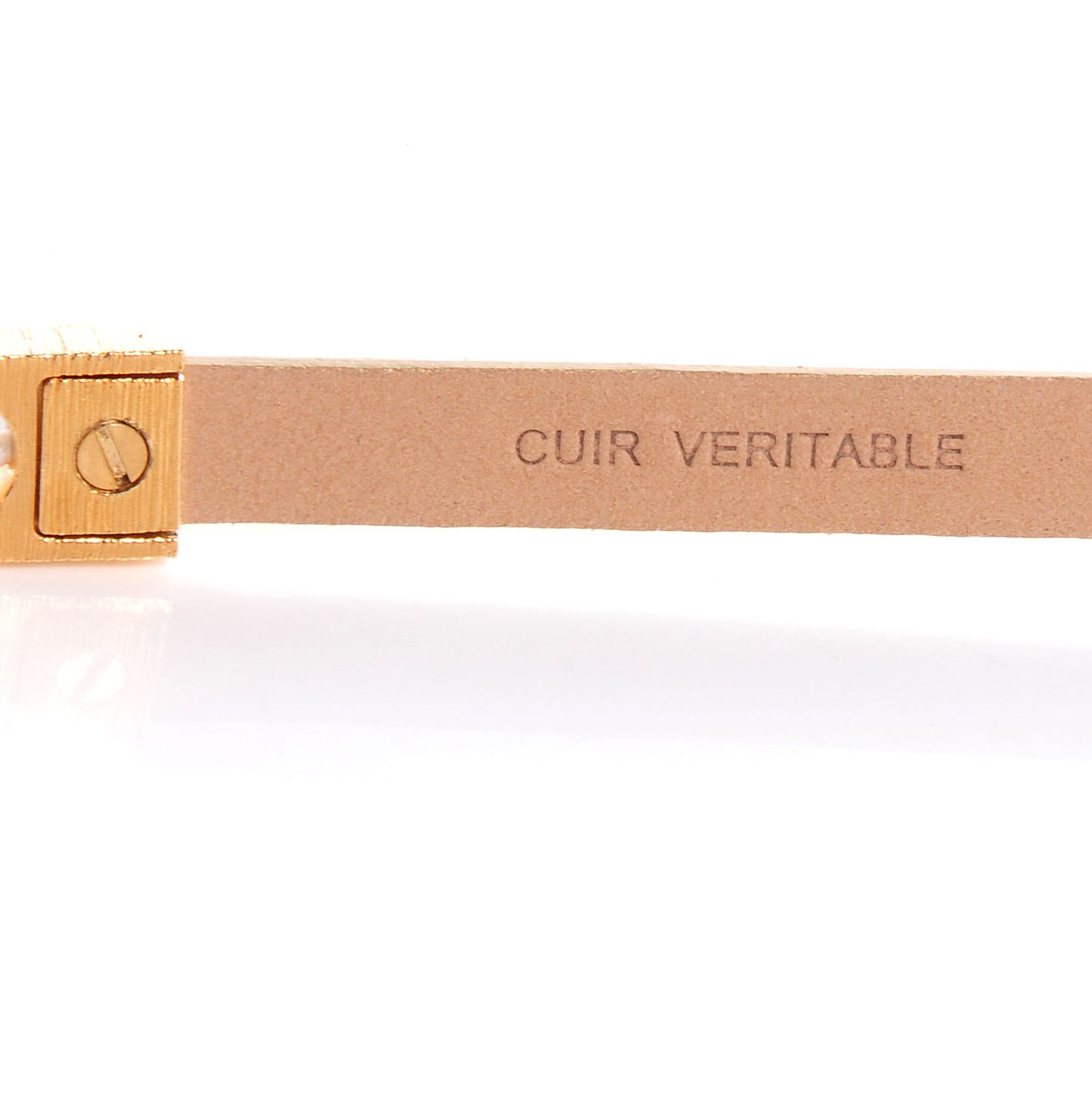 Pearl and Leather CC Double Wrap Belt Gold