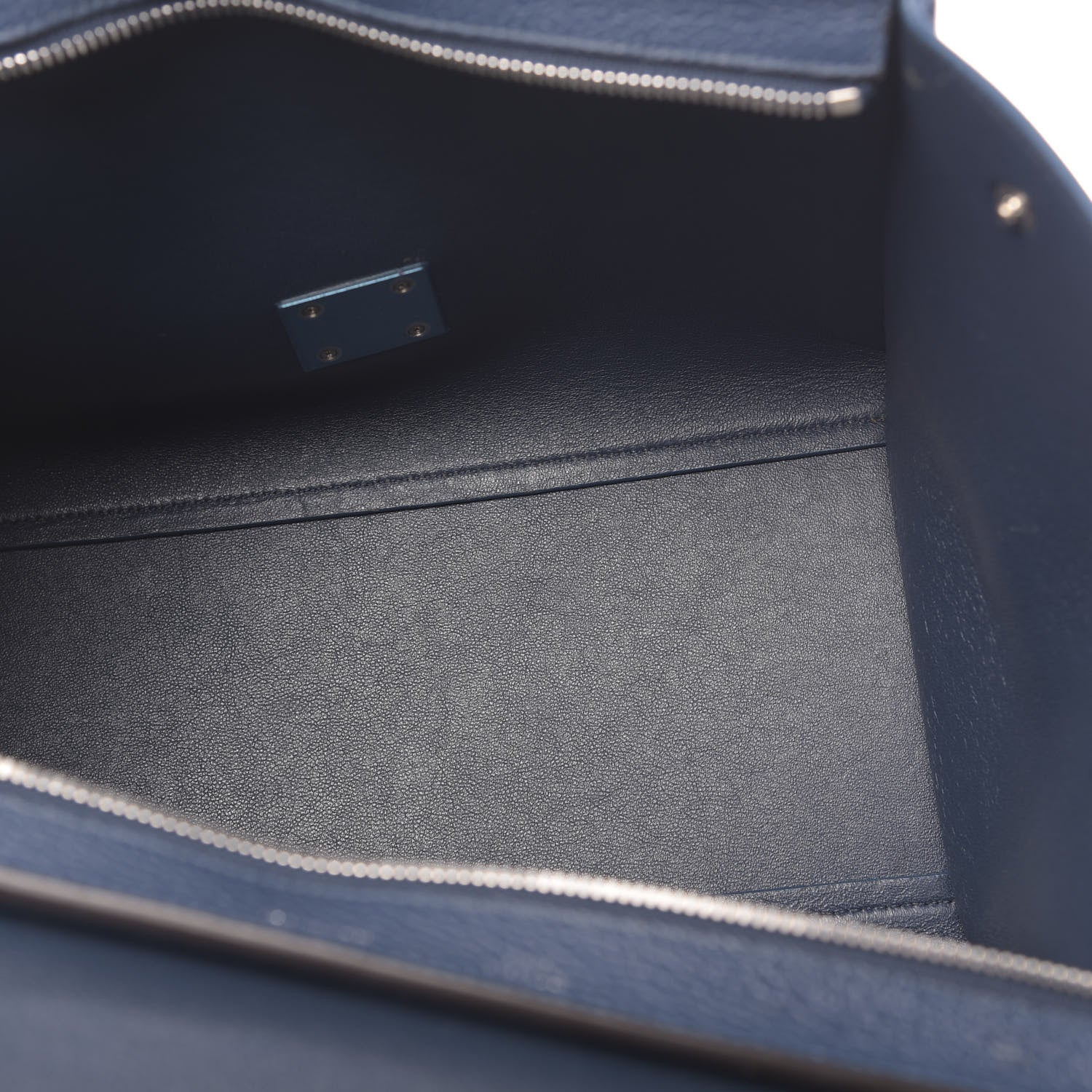 Celine Drummed Calfskin Suede Small Trapeze Ocean Blue 6 of 12
