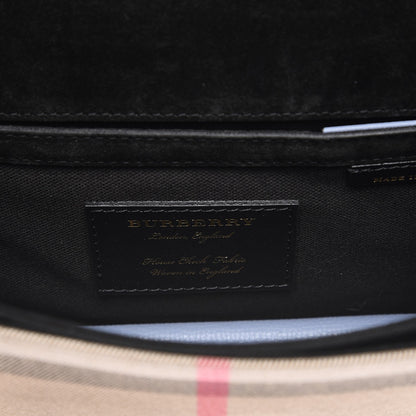 Burberry Derby Calfskin House Check Small Macken Crossbody Bag Slate Blue 6 of 8