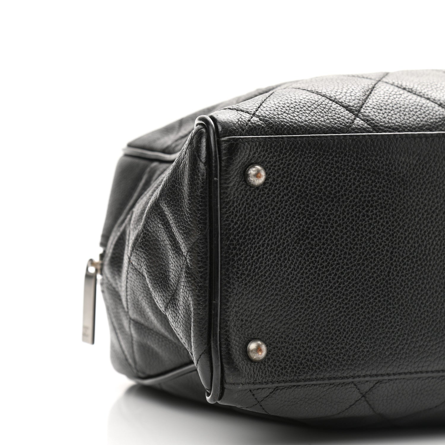 Chanel Caviar Patent Quilted Large Bowler Black 9 of 13