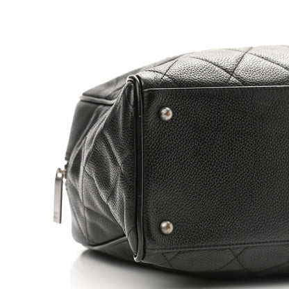 Chanel Caviar Patent Quilted Large Bowler Black 9 of 13